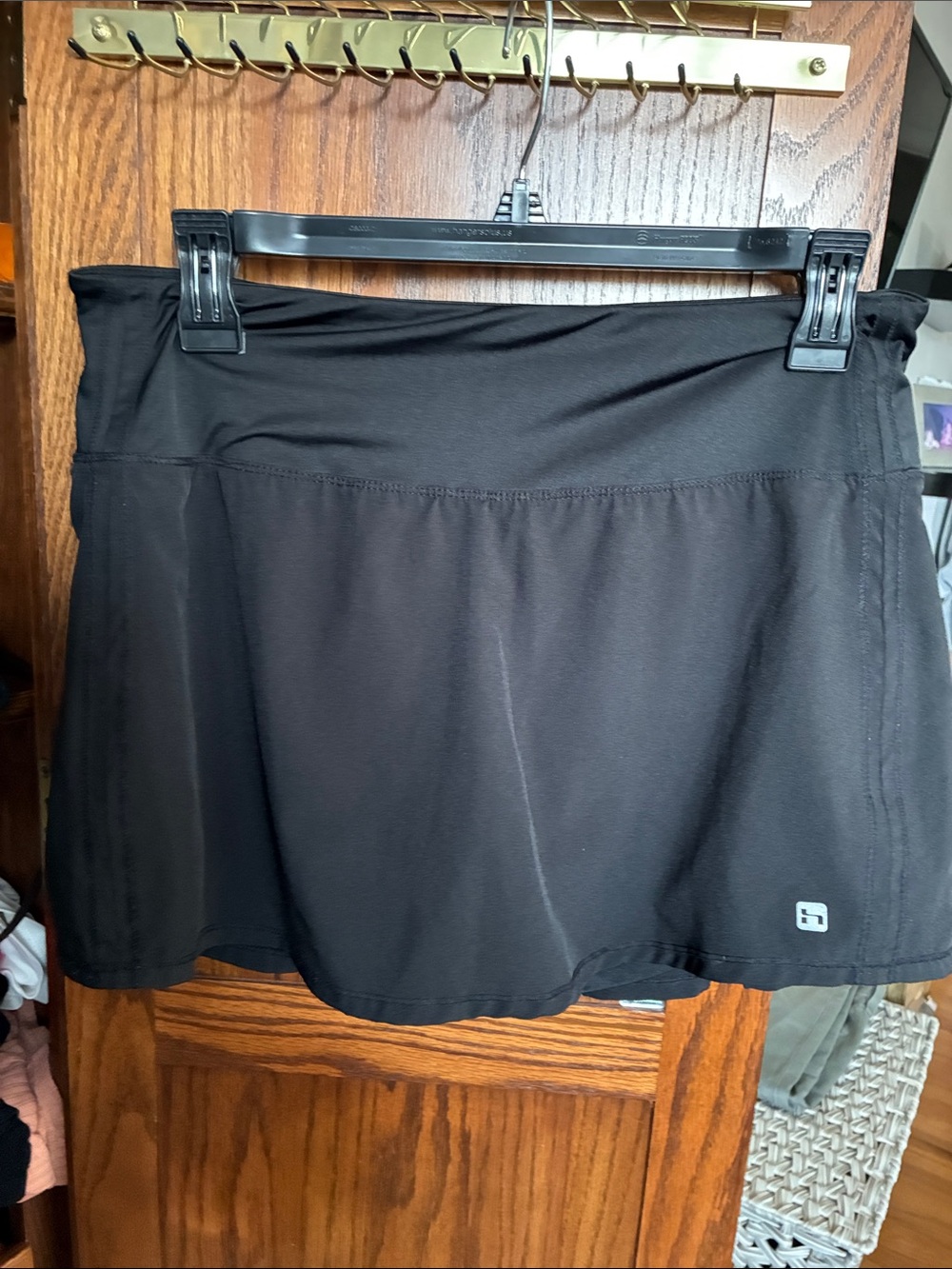 Hind Black Athletic Skort with Built-In Shorts